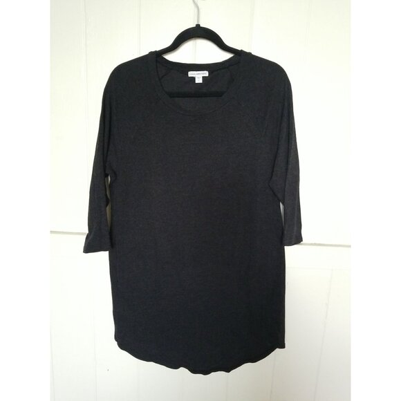 Standard JAMES PERSE Womens Shirt Dress with Hip Pockets 1 Black Cotton Blend - Picture 1 of 8